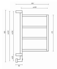 Margaroli Полотенцесушитель Brezza 800 – фотография-2